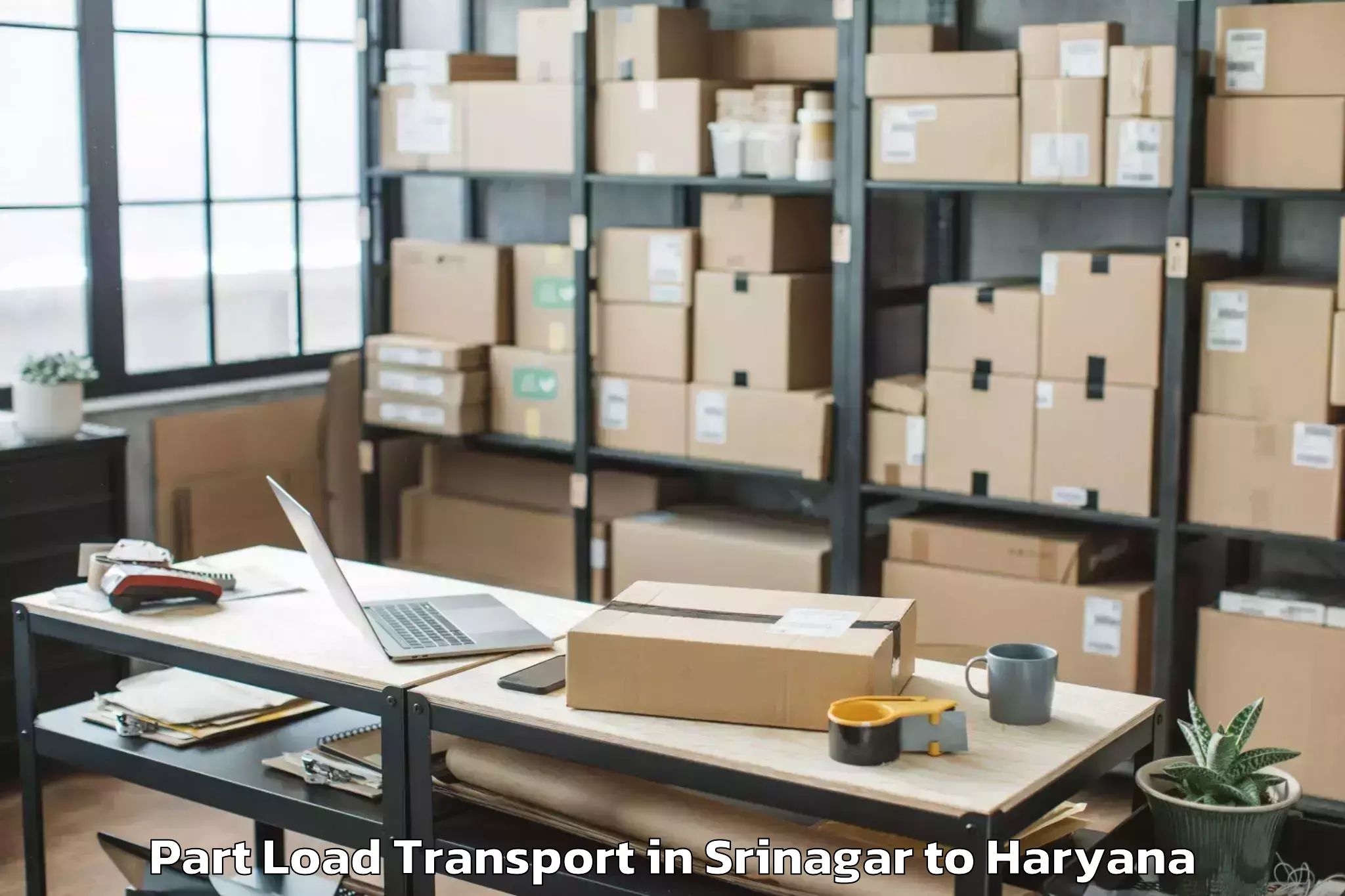 Top Srinagar to Pdm University Bahadurgarh Part Load Transport Available